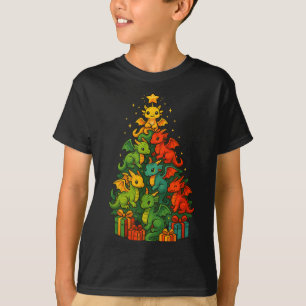 Dragon Christmas Tree Funny Dragon Xmas  T-Shirt