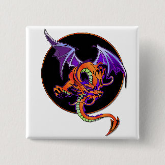 Dragon Circle 2 Inch Square Button