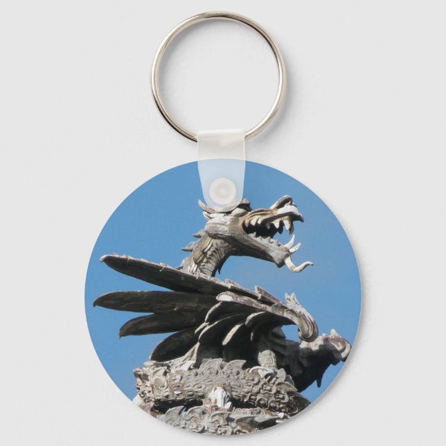 Dragon, City Hall Cardiff, Wales, UK Keychain (Front)