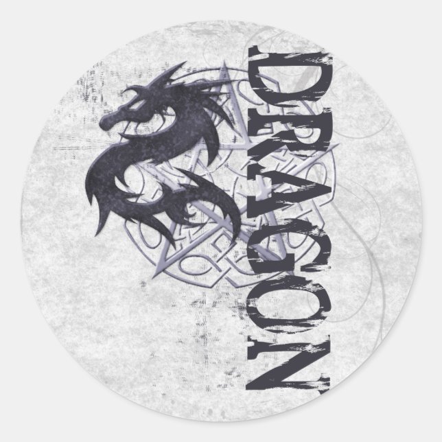 Dragon! Classic Round Sticker (Front)