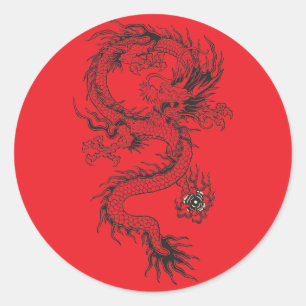 Dragon Classic Round Sticker