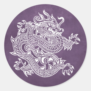 dragon classic round sticker