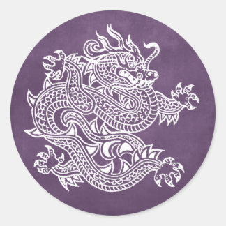 dragon classic round sticker