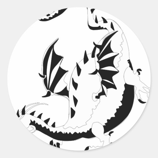 dragon classic round sticker