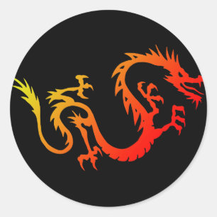 Dragon Classic Round Sticker