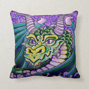 dragon close up (square) pillow