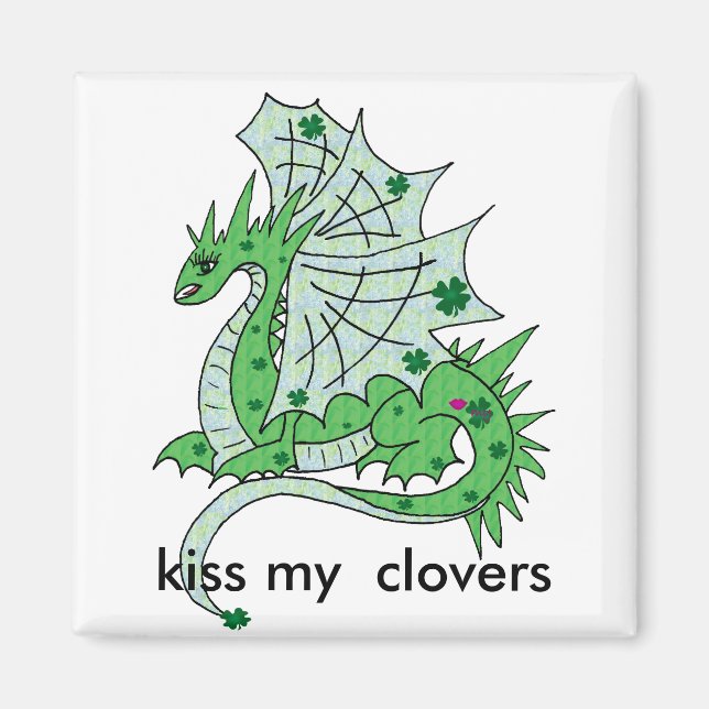 Dragon clover magnet (Front)