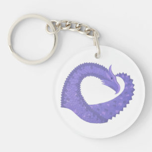 dragon coeur pervenche sur fond blanc