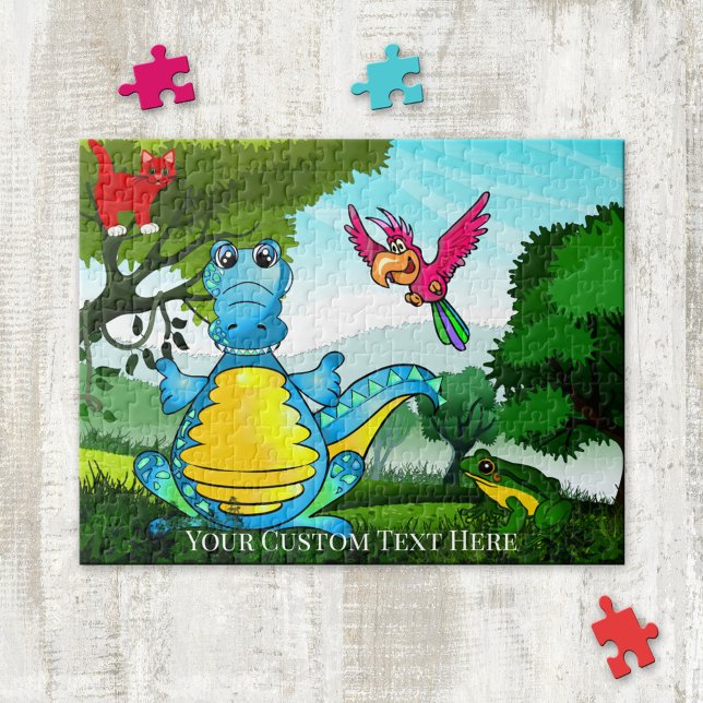 Dragon coloré et Kitty Imaginaire Puzzle animal (Créateur téléchargé)