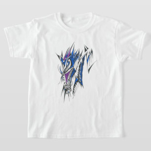 Dragon Colourful Abstract Tribal Tattoo Art T-Shirt