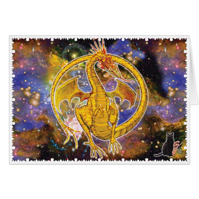 Dragon cosmique de topaze (Devant horizontal)