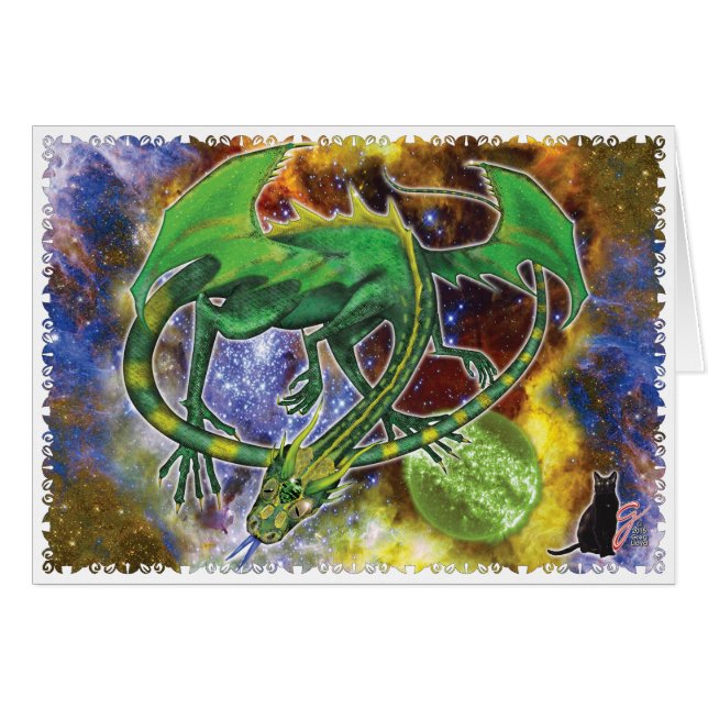 Dragon cosmique vert (Devant horizontal)