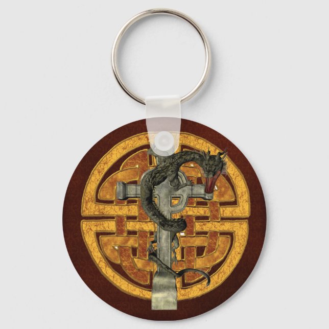 Dragon Cross Keychain (Front)