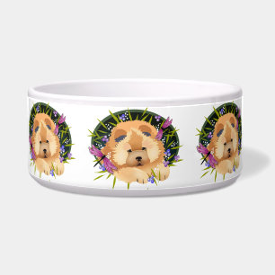 DRAGON DANCE Chow - Ceramic dog dish