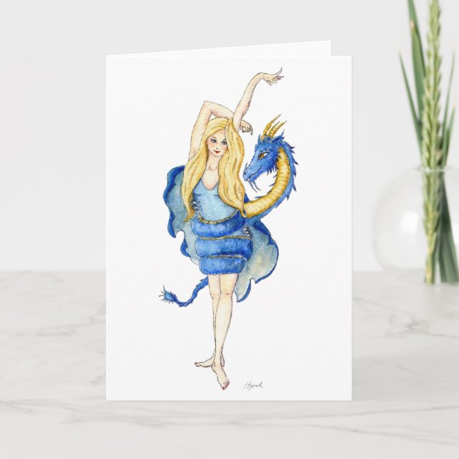 Dragon Dancer Greeting Card (Front)