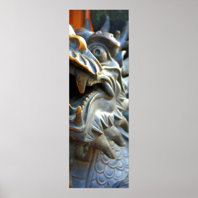Dragon de bronze - Shanghai, Chine Poster 12x36 (Devant)