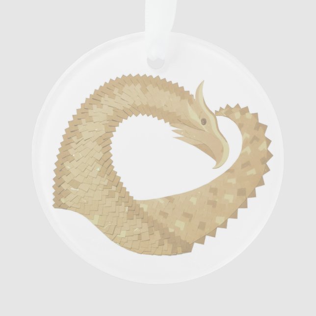Dragon de coeur de grès sur blanc (devant)