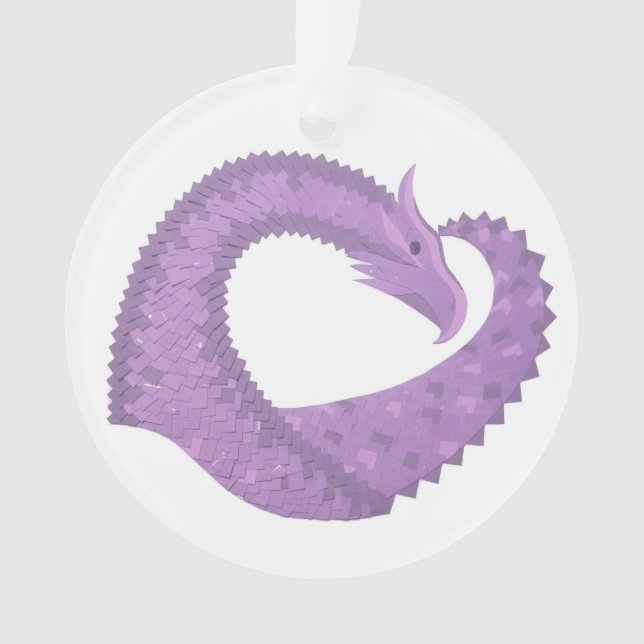 Dragon de coeur violet de lavande blanc (devant)