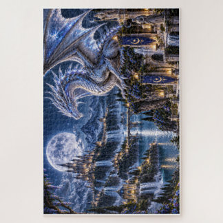 Dragon de la Lune – Royaume Lunaire Enchanté Jigsaw Puzzle