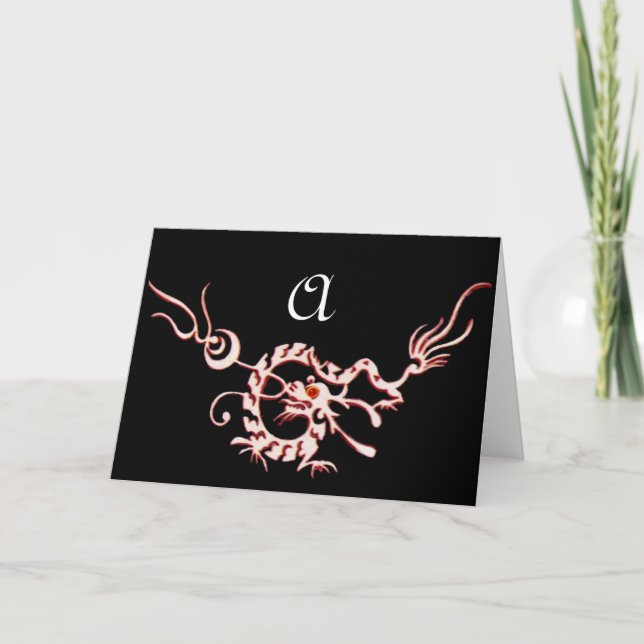 DRAGON DE MER 2 MONOGRAMME, rouge noir blanc (Devant)