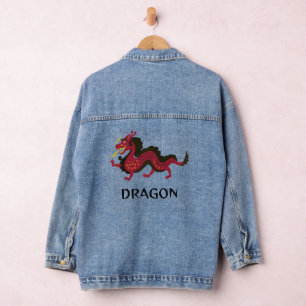 Dragon Design Denim Jacket