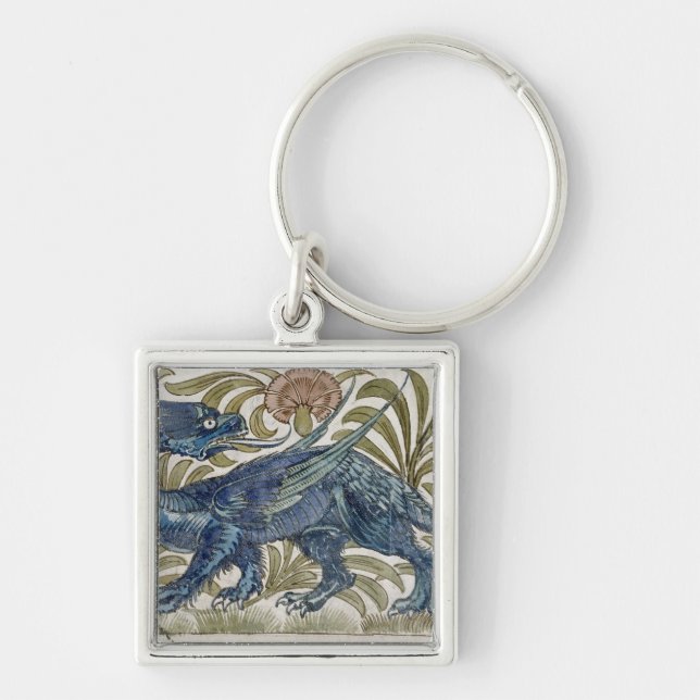 'Dragon' design for a tile (w/c on paper) Keychain (Front)