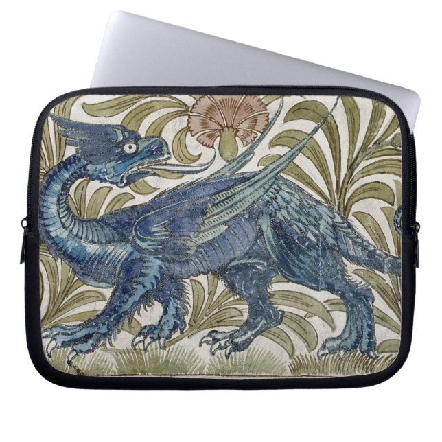 'Dragon' design for a tile (w/c on paper) Laptop Sleeve (Front)