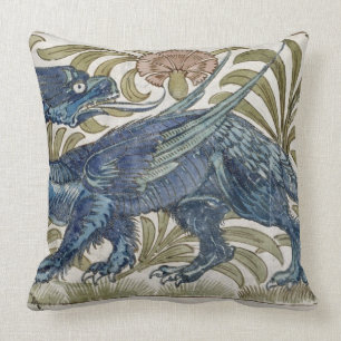 'Dragon' design for a tile (w/c on paper) Throw Pillow
