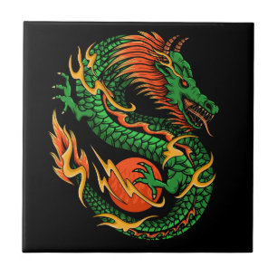 Dragon design illustration tile