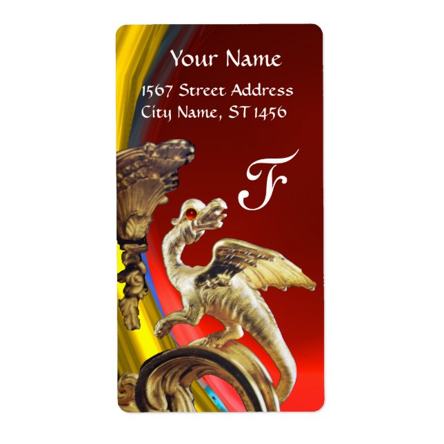 DRAGON D'OR ROUGE RUBY Monogramme (Devant)