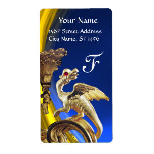 DRAGON D'OR SAPHIRE BLEU AMÉTHYST Monogramme
