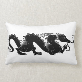 Dragon Dragon Black and White Lumbar Pillow
