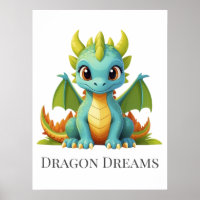 Dragon Dreams Green Blue Baby Dragon Nursery