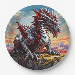 Dragon Dreamscape Paper Plate