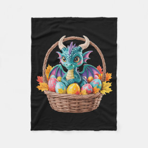 Dragon easter day dragon eggs easter  fleece blanket