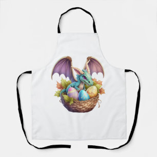 Dragon Easter Day Loves Collecting Easter Eggs Dra Apron