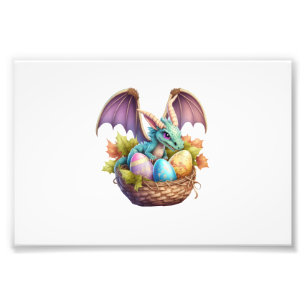 Dragon Easter Day Loves Collecting Easter Eggs Dra Photo Print