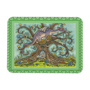 DRAGON EGGS, MEDIEVAL LAIR, FANTASY FOLK ART MAGNET