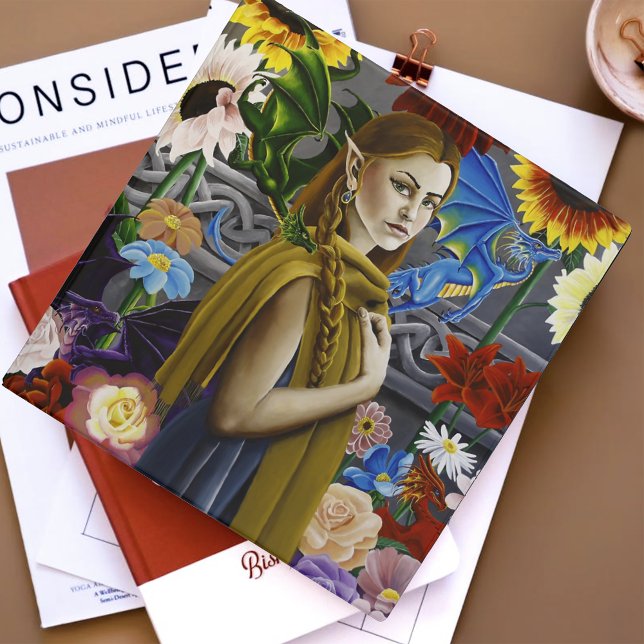 Dragon Elf Maiden Enchanted Flower Garden Fantasy Binder (Creator Uploaded)