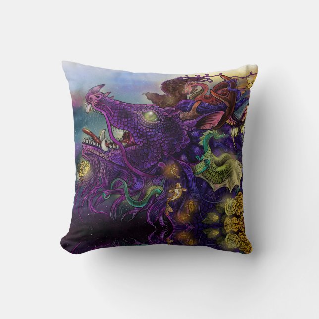 Dragon Enchantment  Throw Pillow (Front)