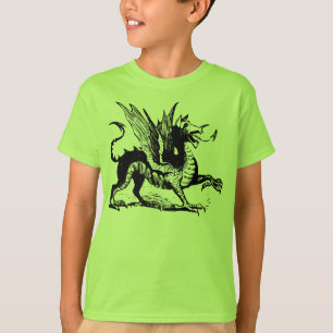 Dragon Engraving - Black T-Shirt