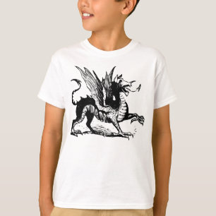 Dragon Engraving - Black T-Shirt