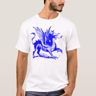 Dragon Engraving - Blue T-Shirt