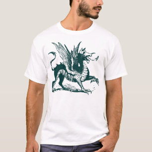 Dragon Engraving - Dark Green T-Shirt