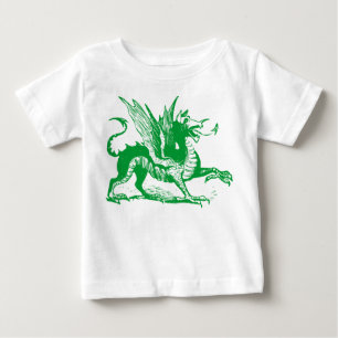 Dragon Engraving - Grass Green Baby T-Shirt