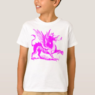 Dragon Engraving - Magenta T-Shirt