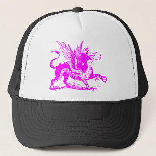 Dragon Engraving - Magenta Trucker Hat