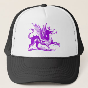 Dragon Engraving - Purple Trucker Hat