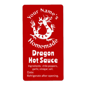 Dragon épicé Votre nom AsianChili Custom Hot Sauce