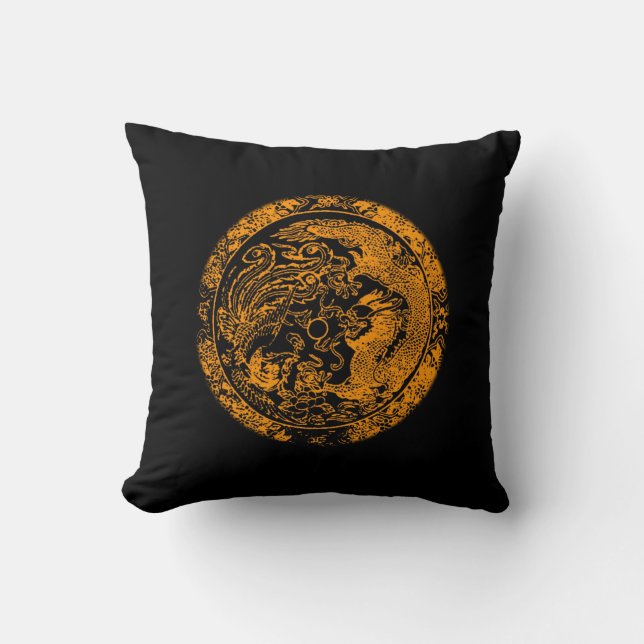 Dragon et Phoenix American MoJo Coussin (Recto)